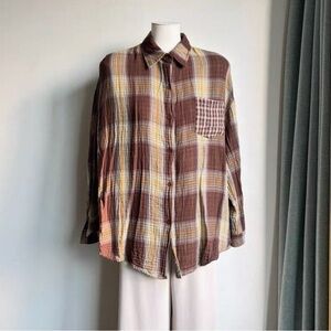 Plaid Button-Up Shirt